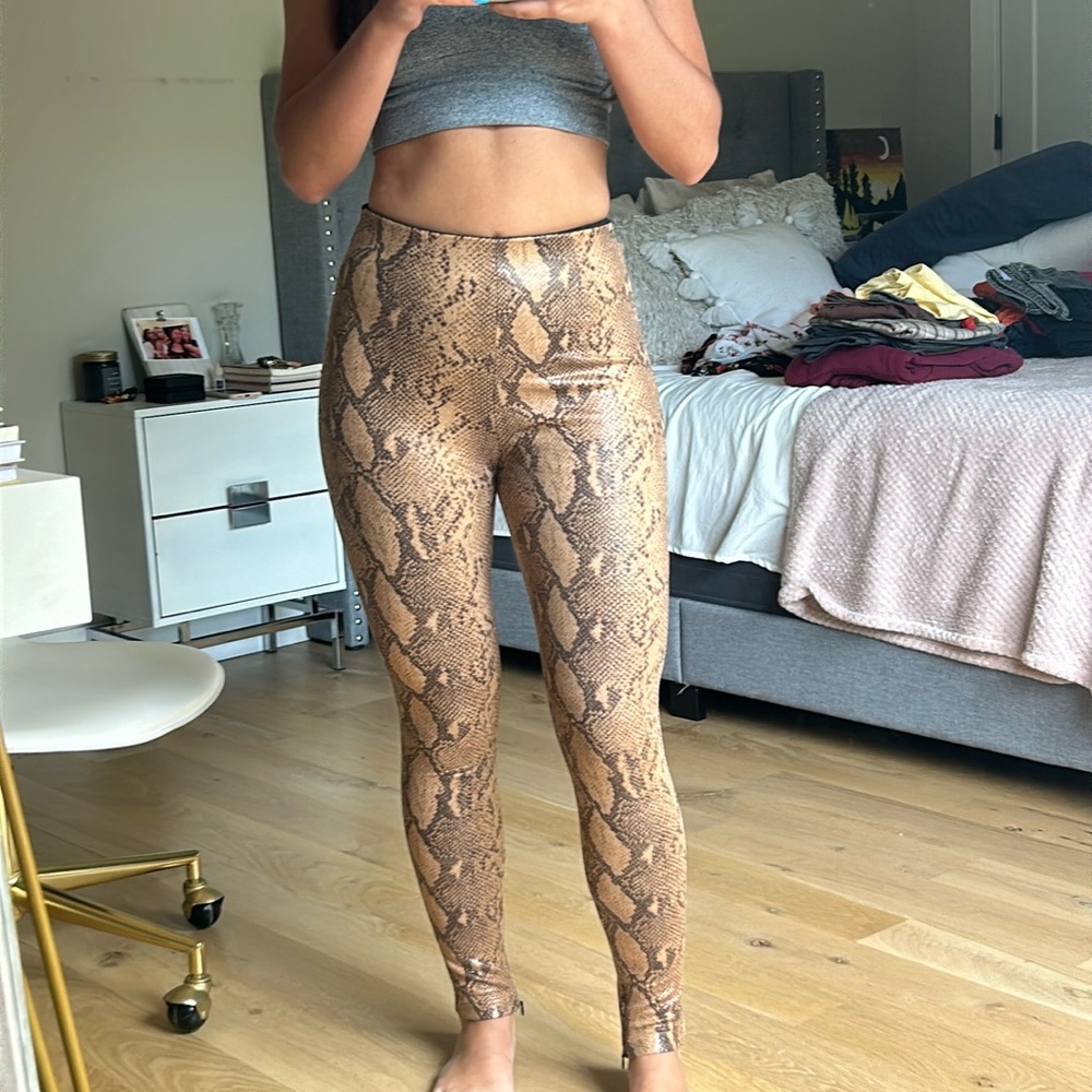 Zara snakeskin pants